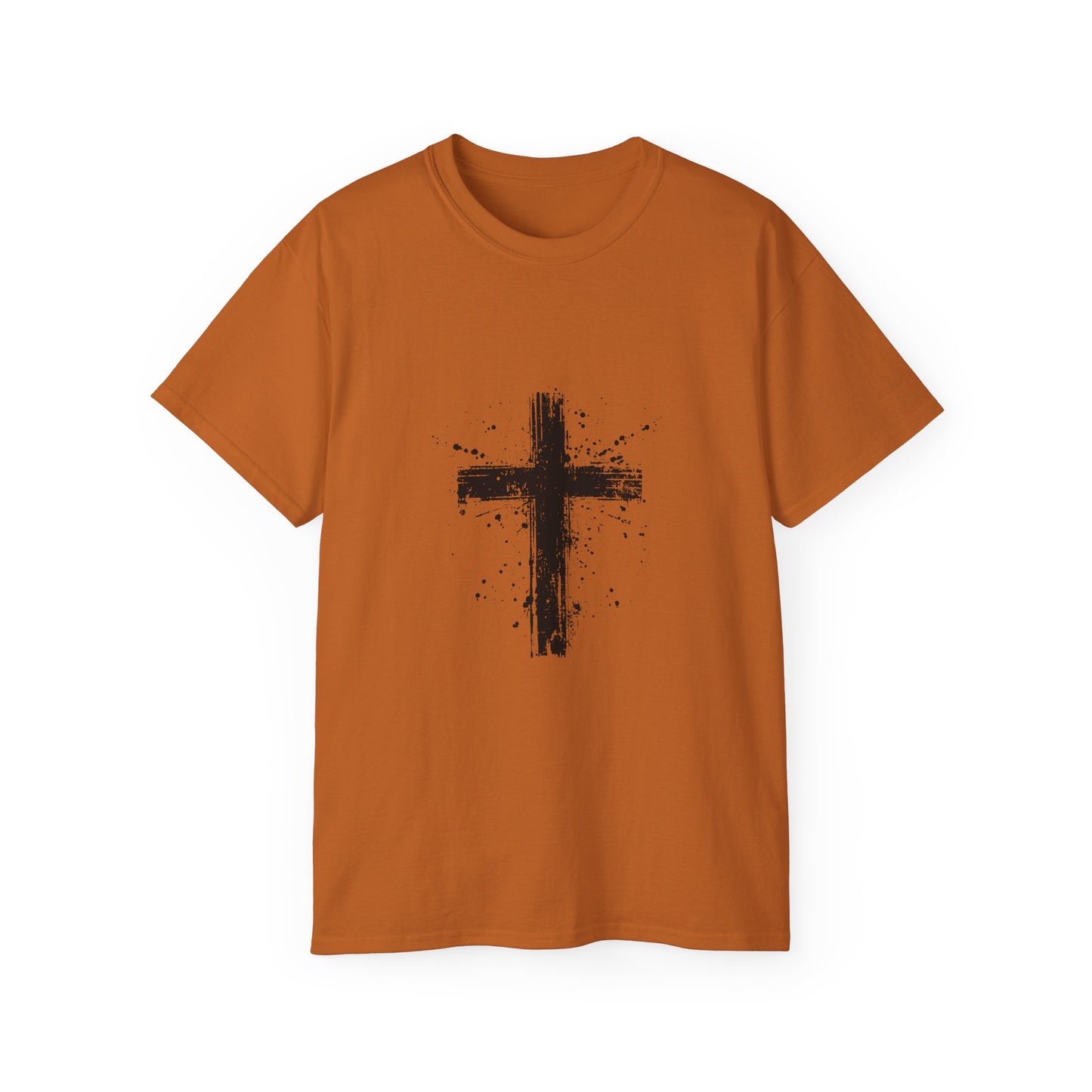 Black Cross Graphic Unisex Ultra Cotton Tee, Christian Shirt, Faith Tee, Religious Apparel, Casual Everyday Wear