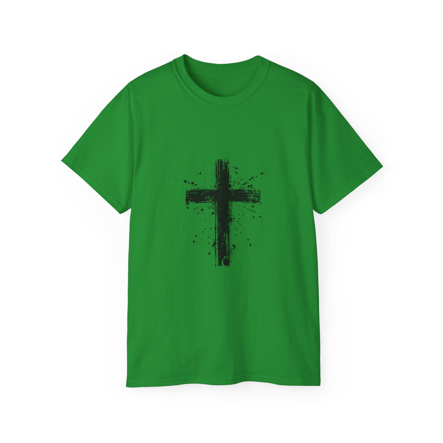 Black Cross Graphic Unisex Ultra Cotton Tee, Christian Shirt, Faith Tee, Religious Apparel, Casual Everyday Wear