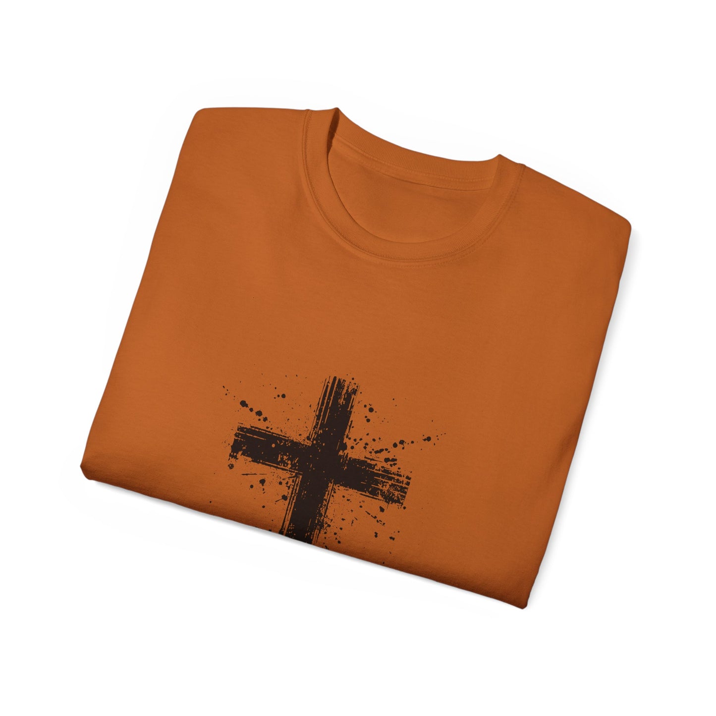 Black Cross Graphic Unisex Ultra Cotton Tee, Christian Shirt, Faith Tee, Religious Apparel, Casual Everyday Wear