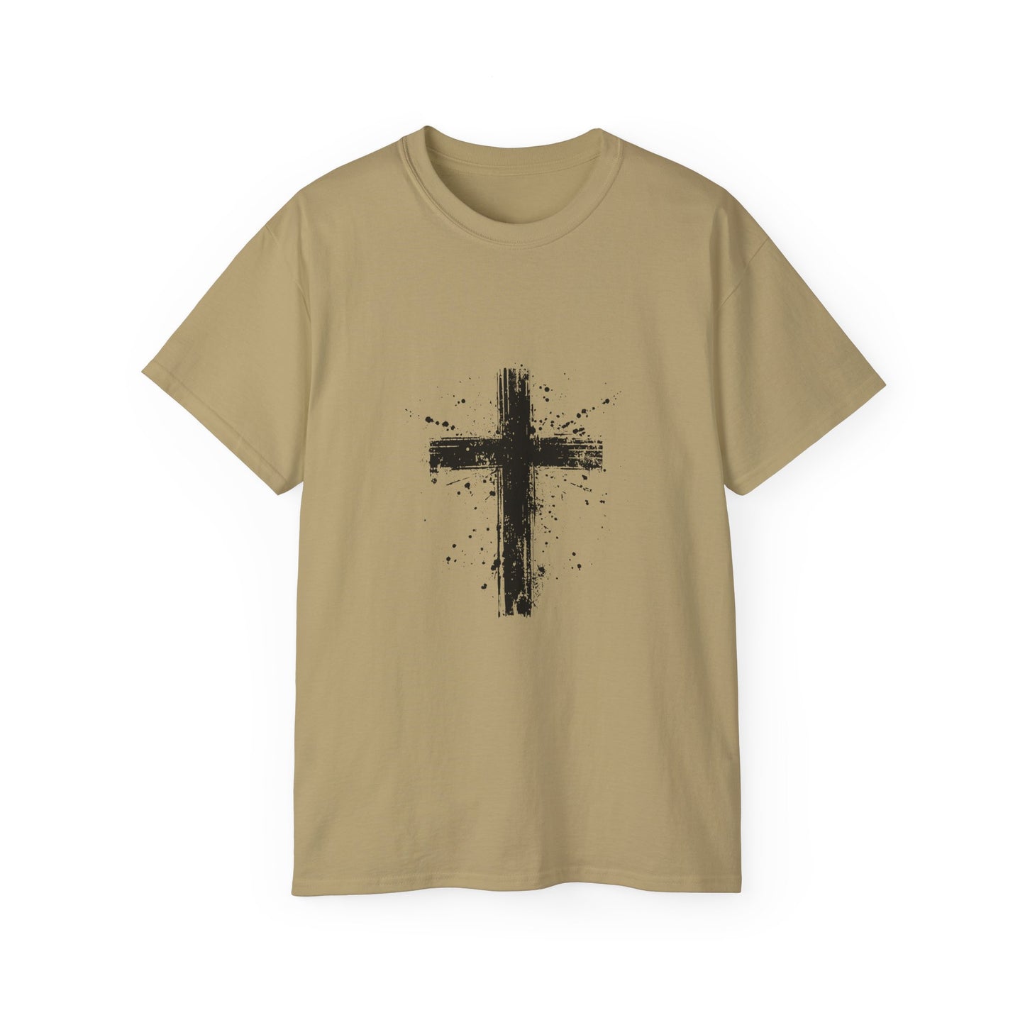 Black Cross Graphic Unisex Ultra Cotton Tee, Christian Shirt, Faith Tee, Religious Apparel, Casual Everyday Wear